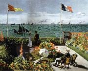Claude Monet Garden at Sainte  adress France oil painting reproduction